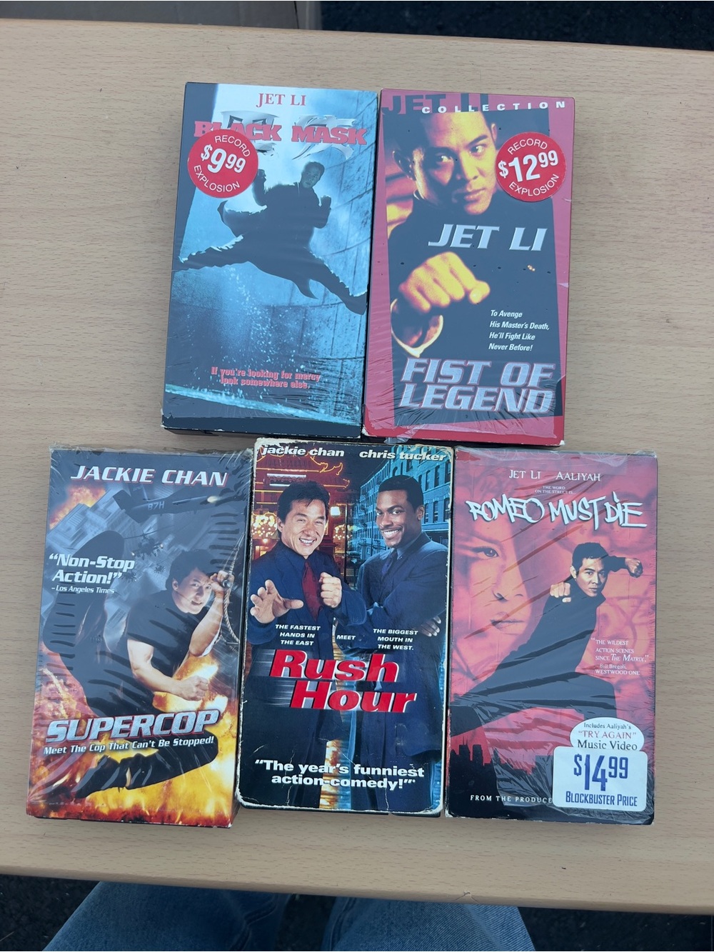 Jet Li And Jackie Chan VHS Movies Lot Of 5/Black Mask,Romeo Must Die,Rush Hour..